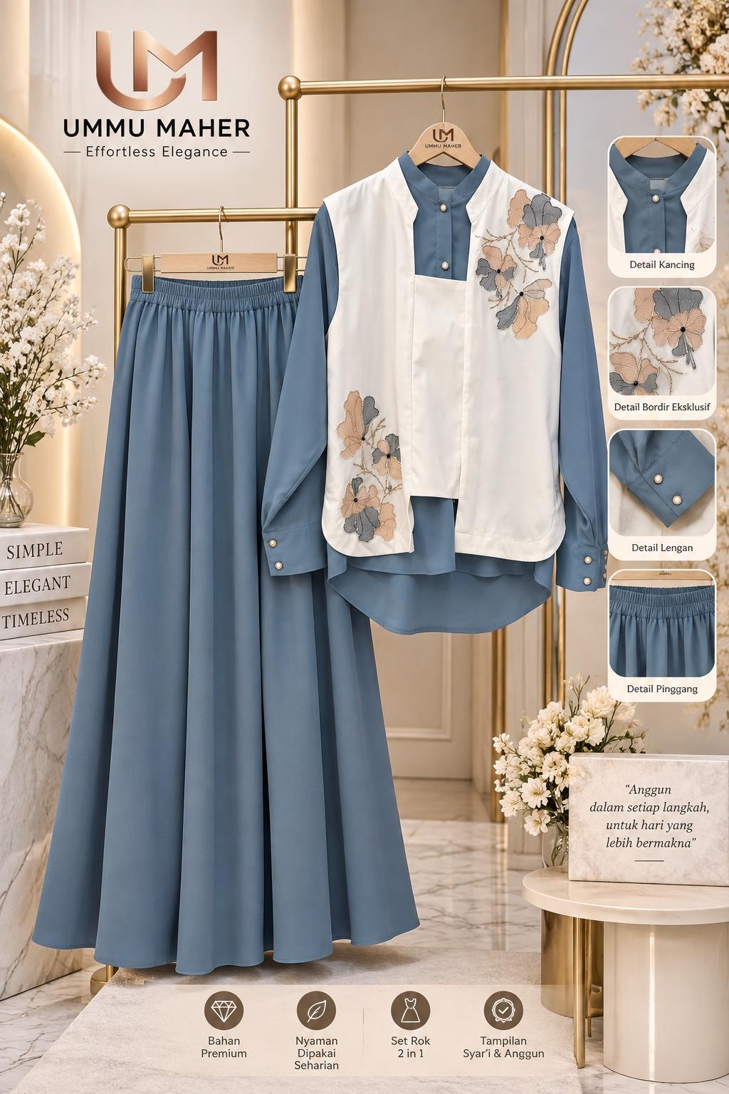 PO SETELAN ROK SERIES ZAFIRA BY UMMU MAHER